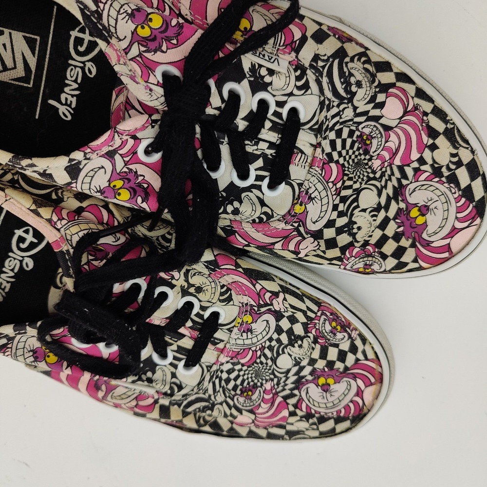 Vans x Disney Grunge Skater Alice in Wonderland Cheshire Cat Checker M 10 W 11.5 - Picture 14 of 16